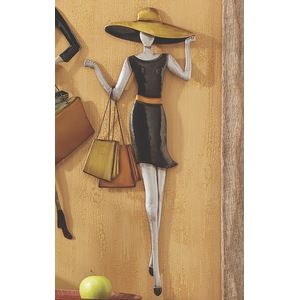 Black Dress Shopping Lady, , large
