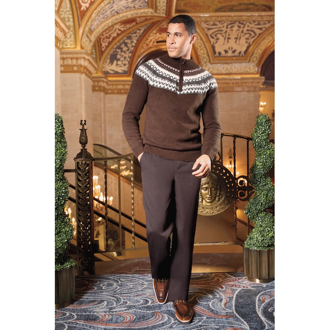 Gerard Men&rsquo;s Fair Isle Sweater 2-Piece Pant Set, , large