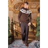 Gerard Men&rsquo;s Fair Isle Sweater 2-Piece Pant Set, Chocolate, large