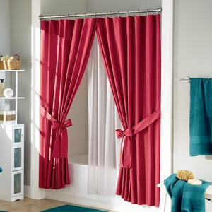 Traditions Cross-Over Shower Curtain, , large