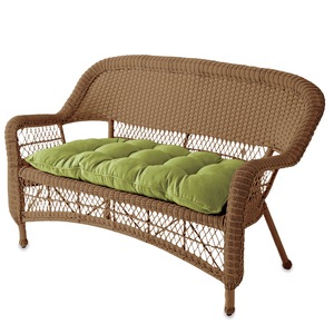 Pattern Perfect Wicker Settee Cushion, , large