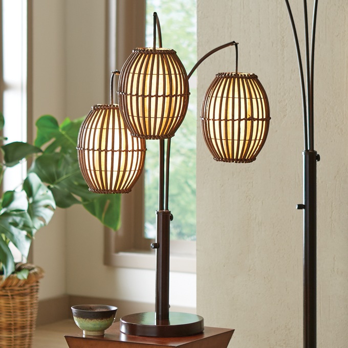 3 Headed Table Lamp Midnight Velvet