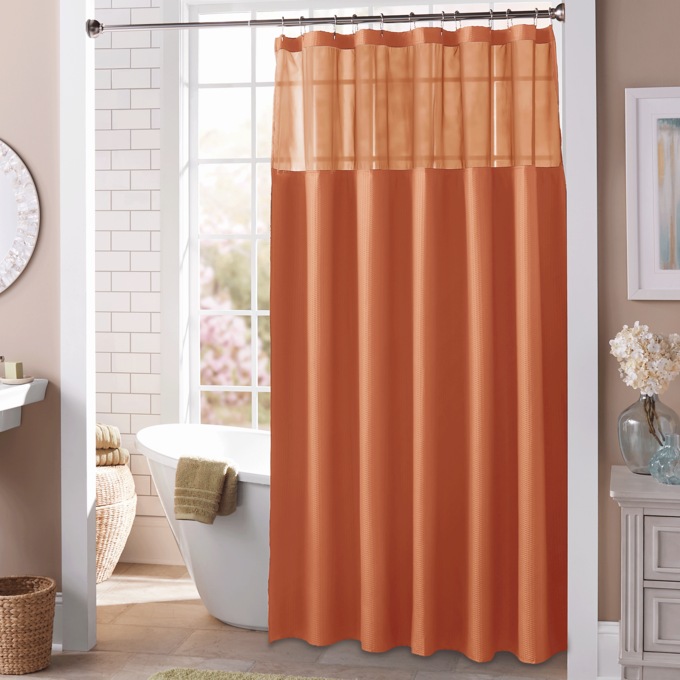 Kingfield Snap-Off Shower Curtain, , large