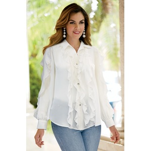 Celine Ruffle Blouse, , large