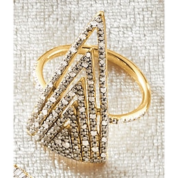 Diamond Chevron Ring, , large