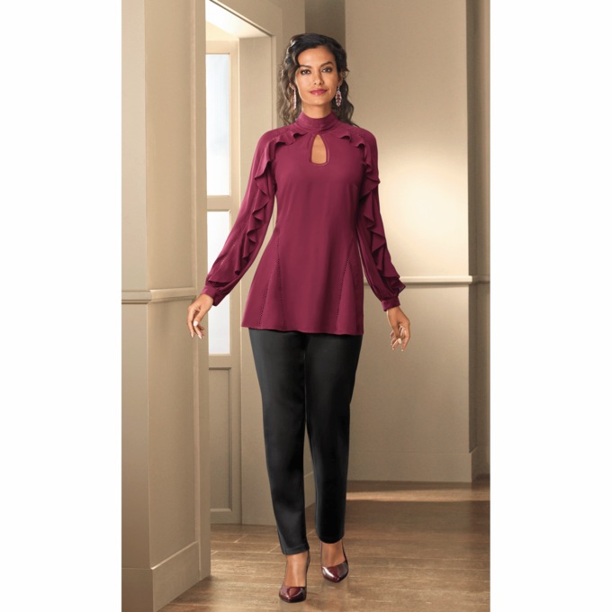 Sophia Ruffled Tunic, , large