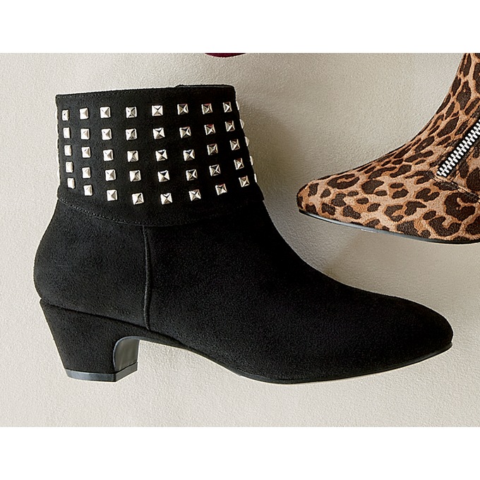 Amanda D'Laurie Studded Collar Bootie, , large