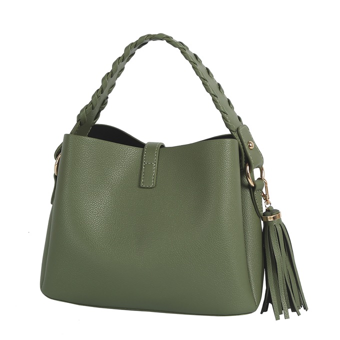 Braid Handle Satchel | Midnight Velvet