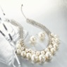 Faux-Pearl Link/Drop Necklace & Earring Set, , large