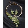 Peacock Embellished Crystal Necklace, , large