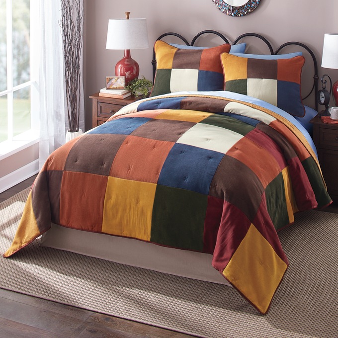 Corduroy Patch Quilt, , large
