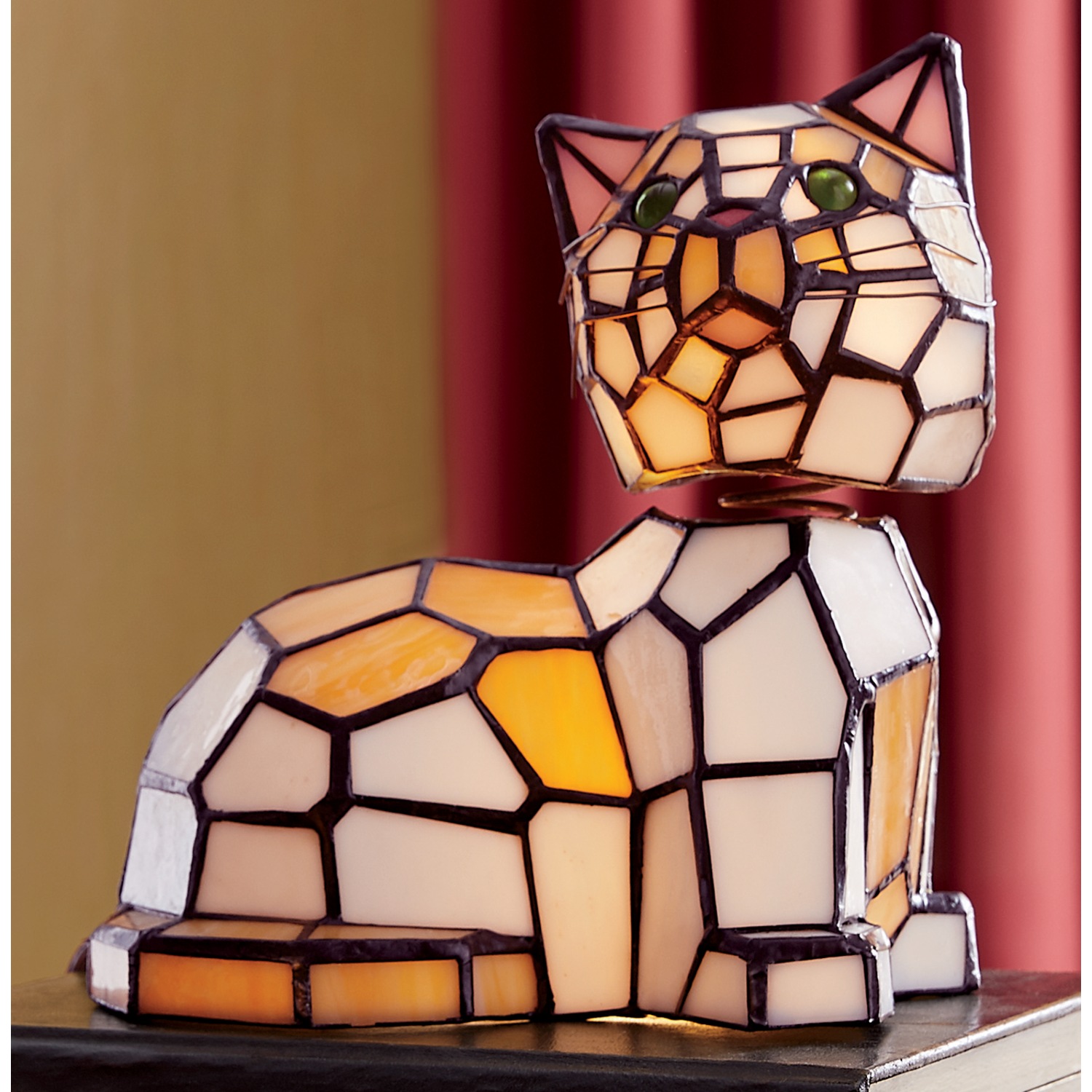 Stained Glass Cat or Dog Table Lamp | Midnight Velvet