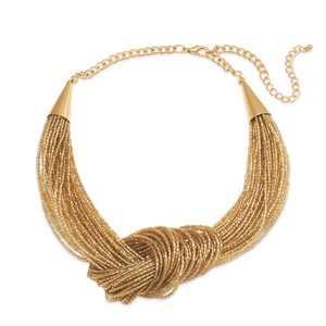 Seed Bead Knot Necklace, , large