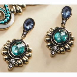 Crystal/Enamel Earrings, , large