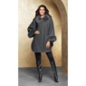 Faux-Fur Wool-Blend Cape, , large