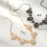Crystal Vintage-Style Necklace & Earring Set, , large