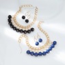 Color Ball Drop Link Necklace & Earring Set, , large