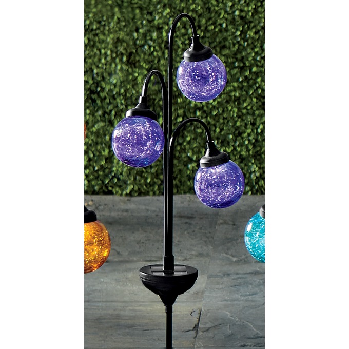 3 Orb Solar Light Stake, , large