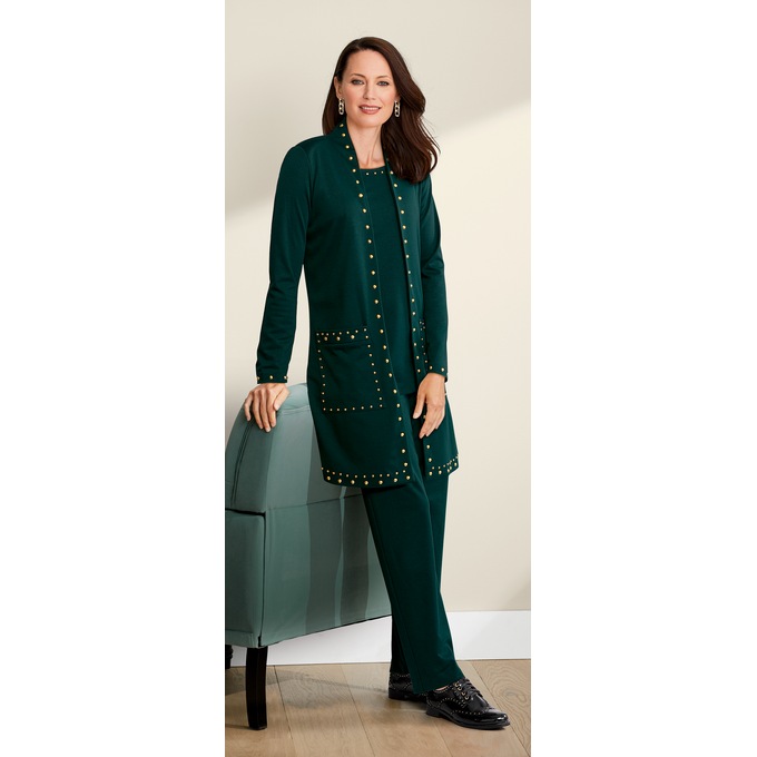 Mary Lou Studded Cardigan, , large