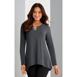 Double-Ring Top, Dark Charcoal Heather, large