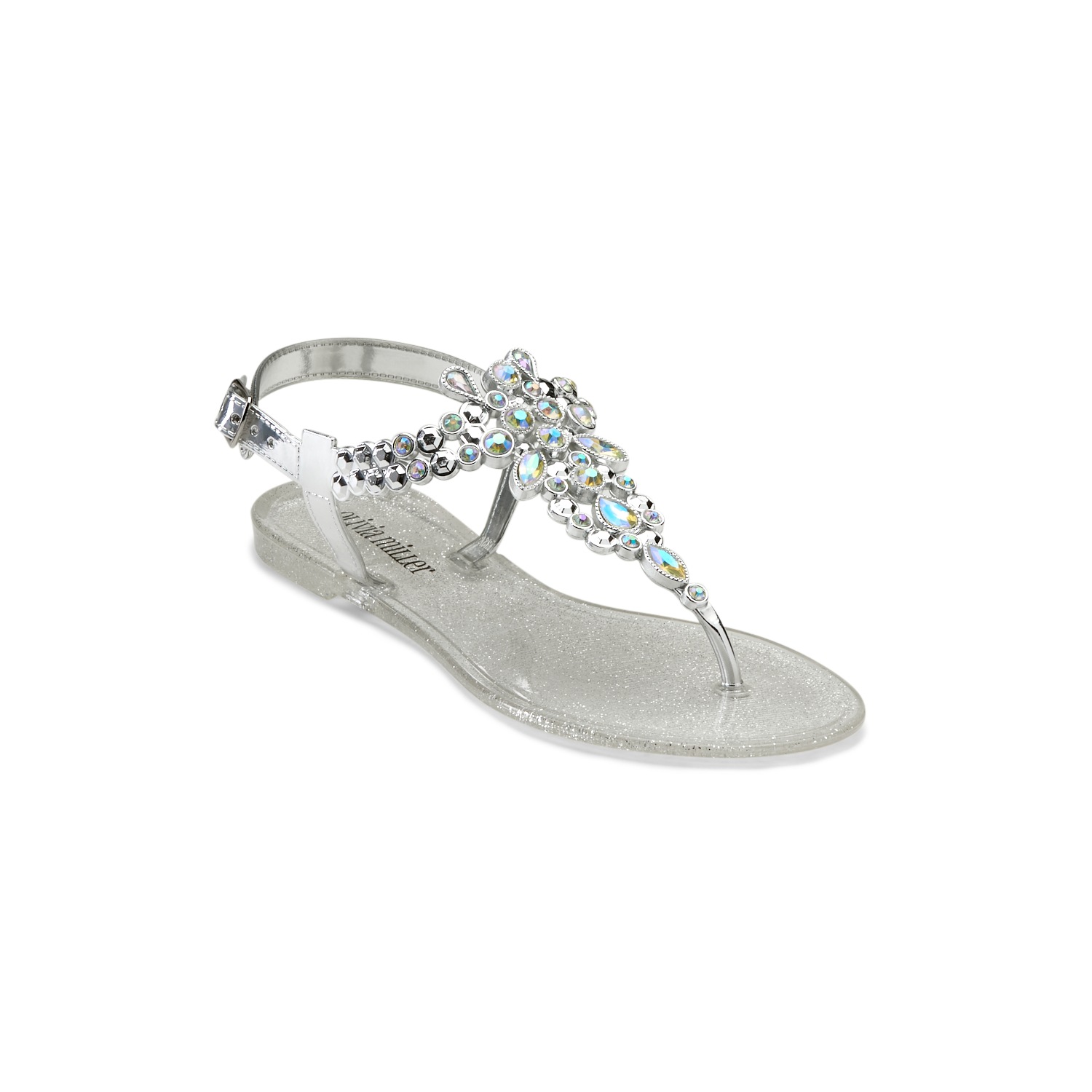 olivia miller rhinestone flip flops