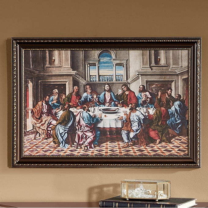 Framed Last Supper Wall Art, , large