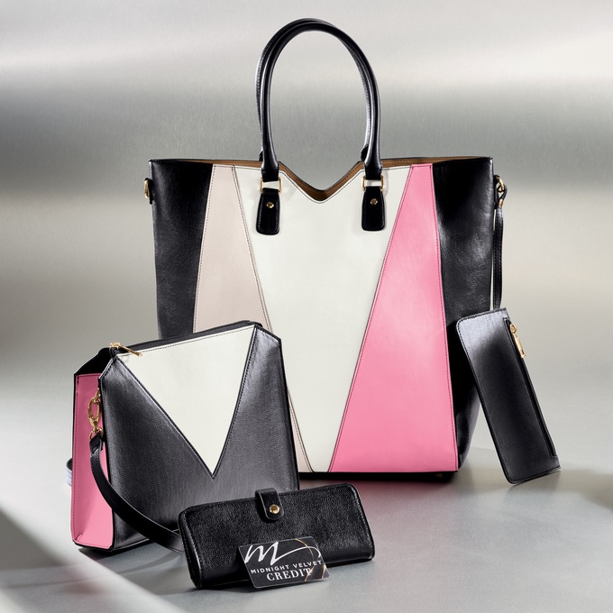 4-Piece Colorblock Bag Set, , large