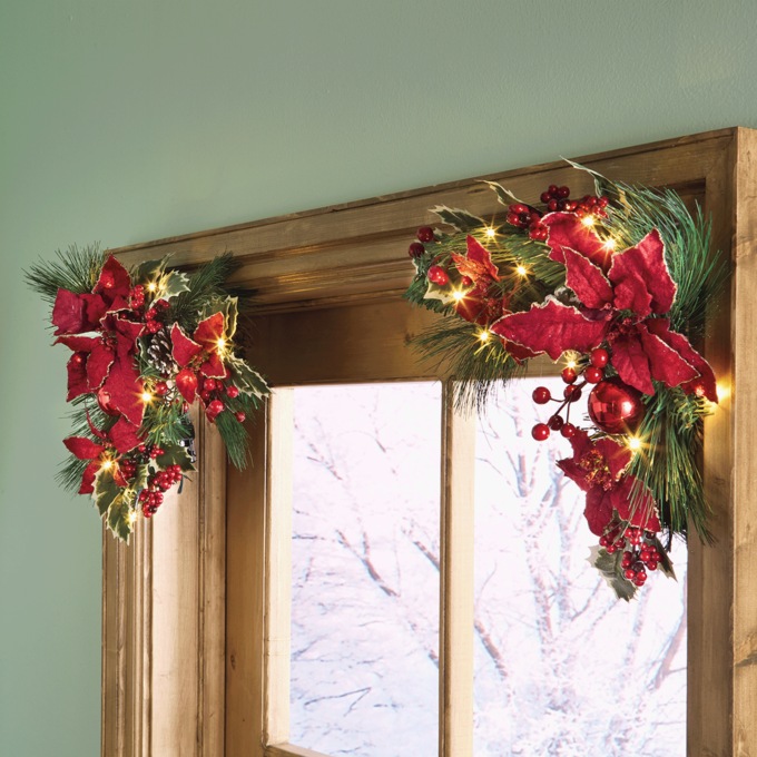 Poinsettia Door Corners, , large