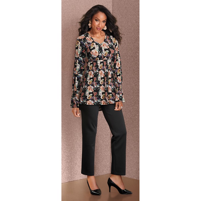 Ivy Printed Knit Tunic, , large