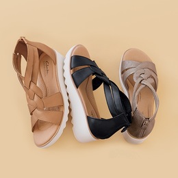 Clarks Jillian Bright Wedge Sandal, , large