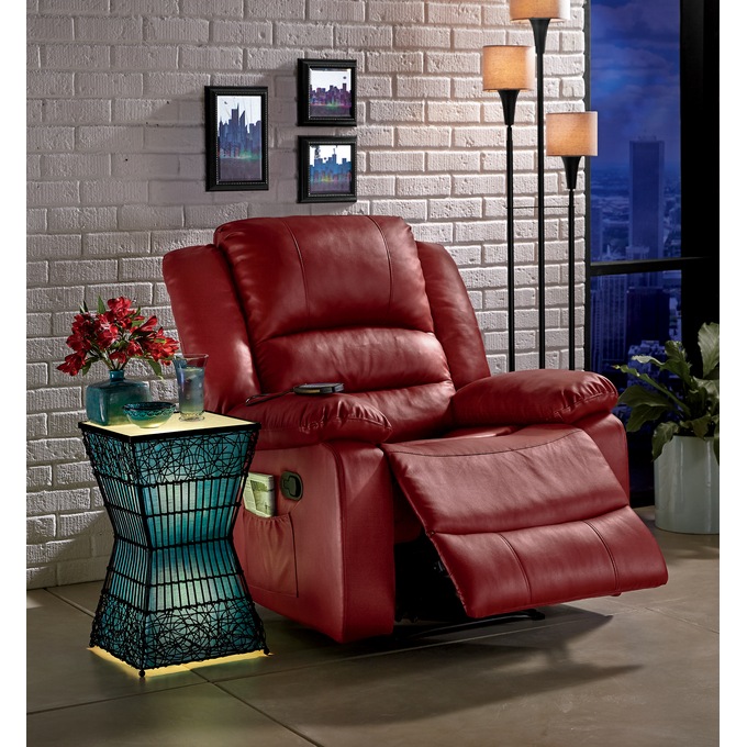 Red leather rocker recliner outlet