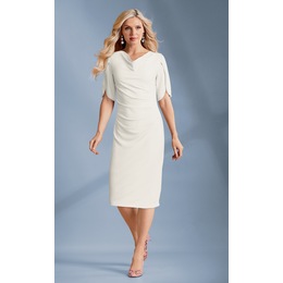 Tulip-Sleeved Sheath Dress, , large