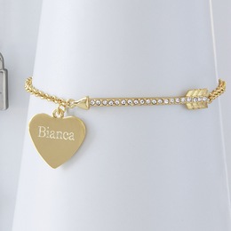 Personalized Jewelry Rings Watches Necklaces Midnight Velvet Personalized Name Arrow Heart Bracelet