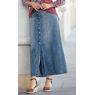 Ava Button Front Denim Skirt, , large