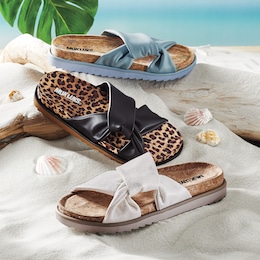 Muk Luks Jasmine Knotted Faux Leather Slide with Memory Foam, , large