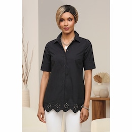 Frankie Scalloped Trim Tunic, , large