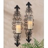Set of 2 Della Corte Sconces, Black, large