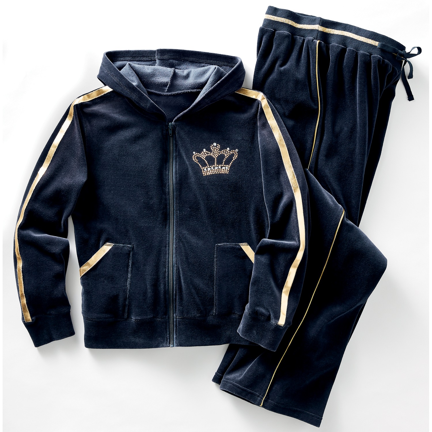 Queen Warm Up Jacket Pant Midnight Velvet
