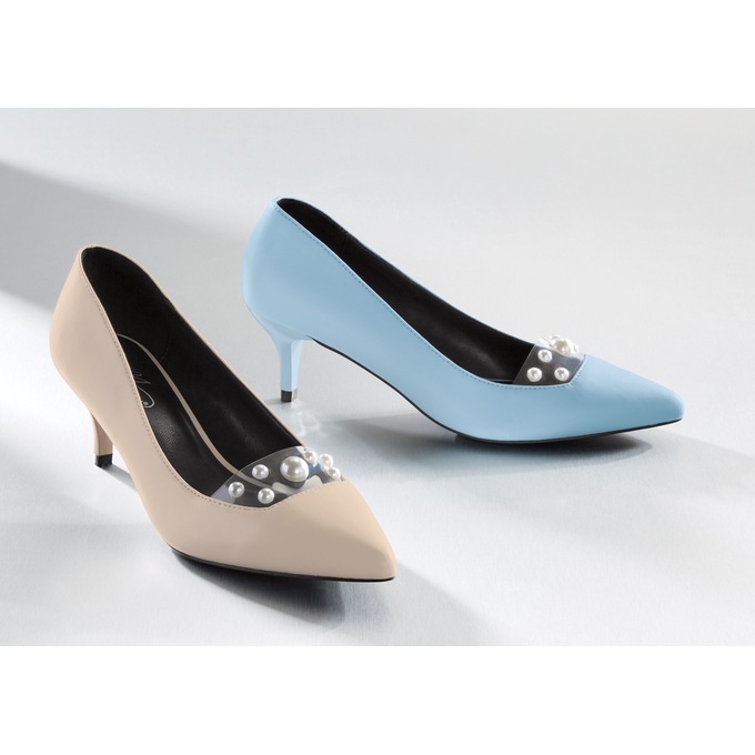 Pearl-Embellished Pump, , large