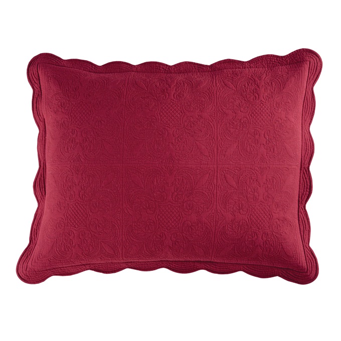 Chateau Cotton Sham with Scalloped Edges, , large