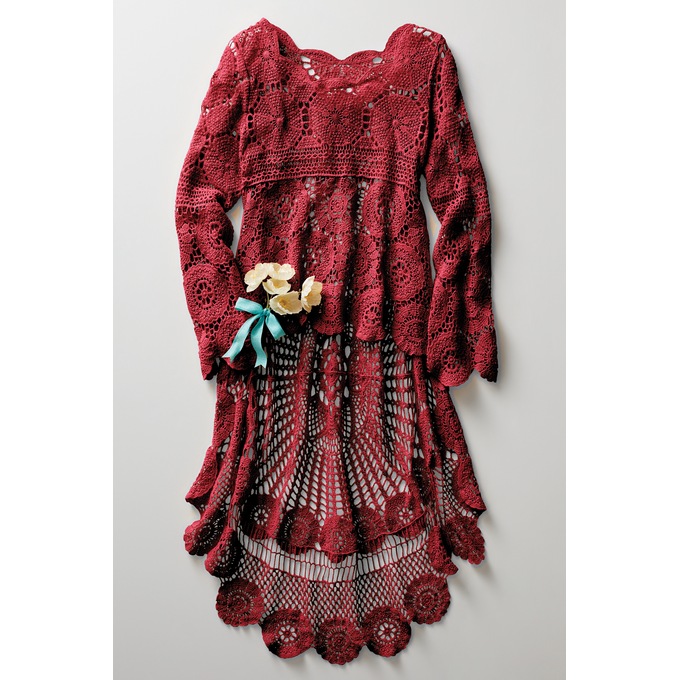 Sunshine and Sea Crochet Tunic, Red, large