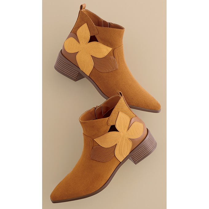 Monroe and Main Floral Overlay Bootie, , large