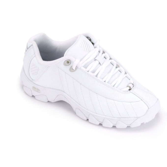 K-Swiss Women's ST329 Cross Training Shoe, White Silver, large