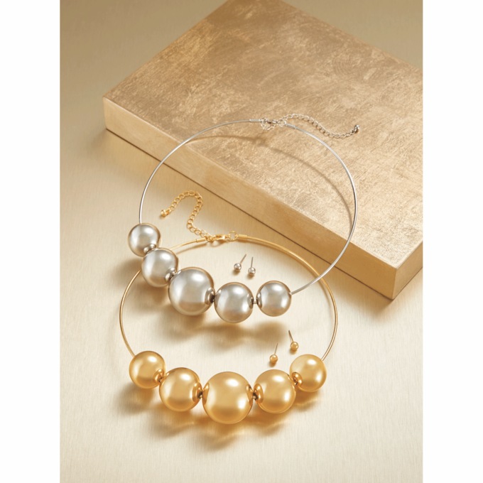 Ball Necklace & Earring Set, , large