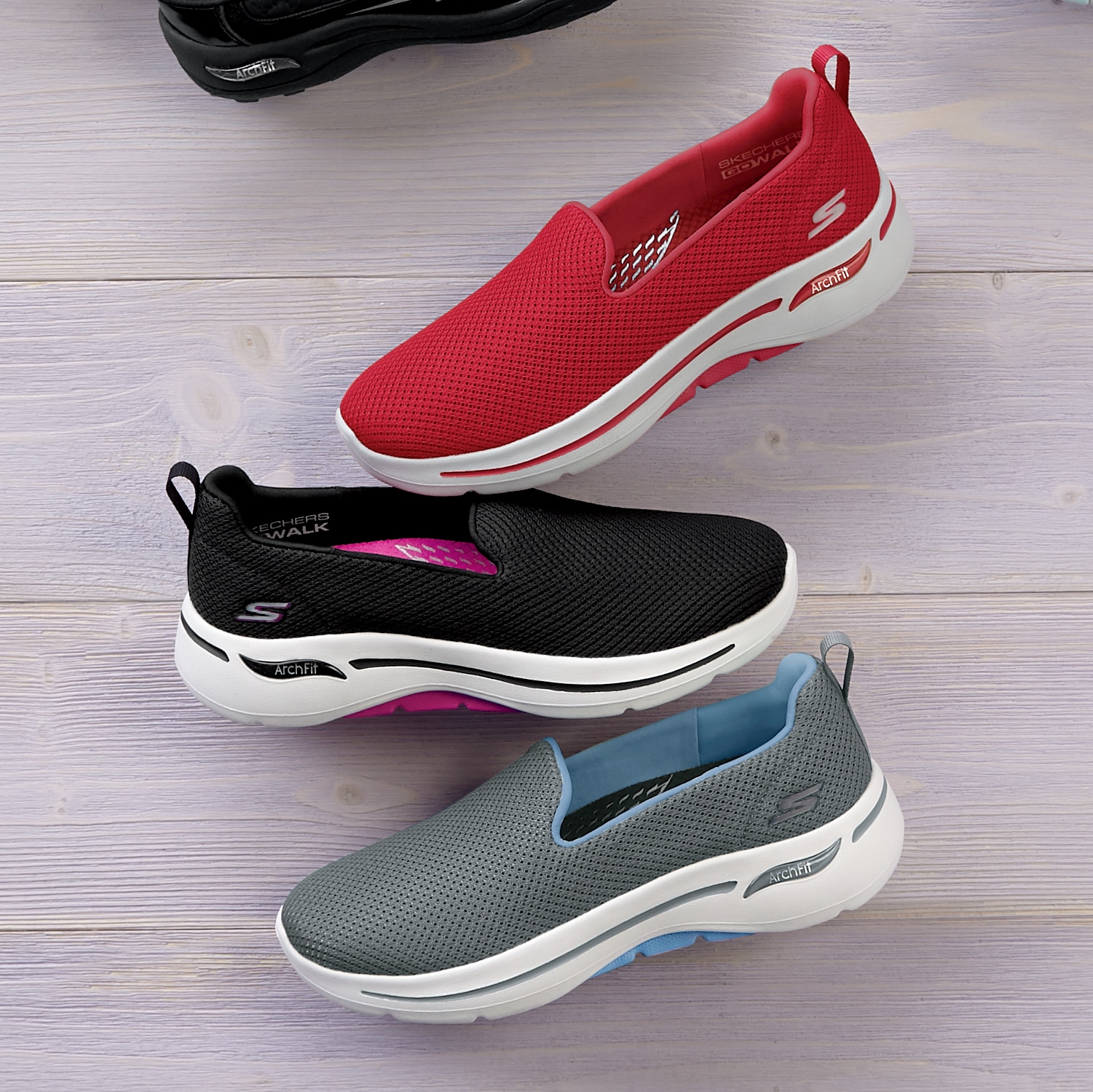 skechers velvet slip on