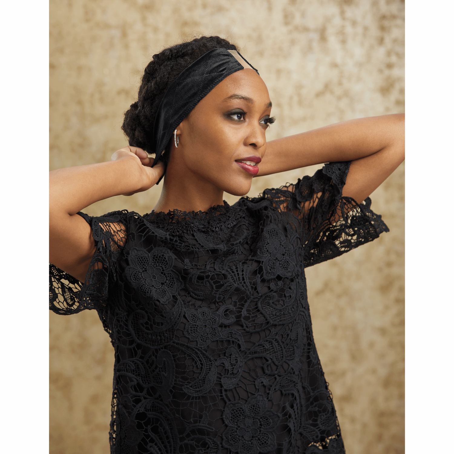 Velvet Wig Band Midnight Velvet