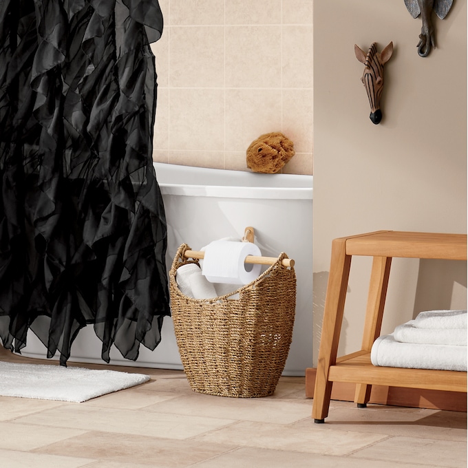 Woven Toilet Paper Basket, , large