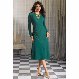 Laken Pleated-Side A-Line Dress, , large