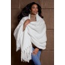 Personalized Solid Oversized Scarf, Ivory, large