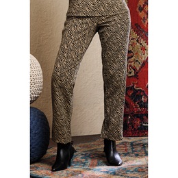 Gemma Straight-Leg Pull-on Pant in Stretch Knit Jacquard, , large